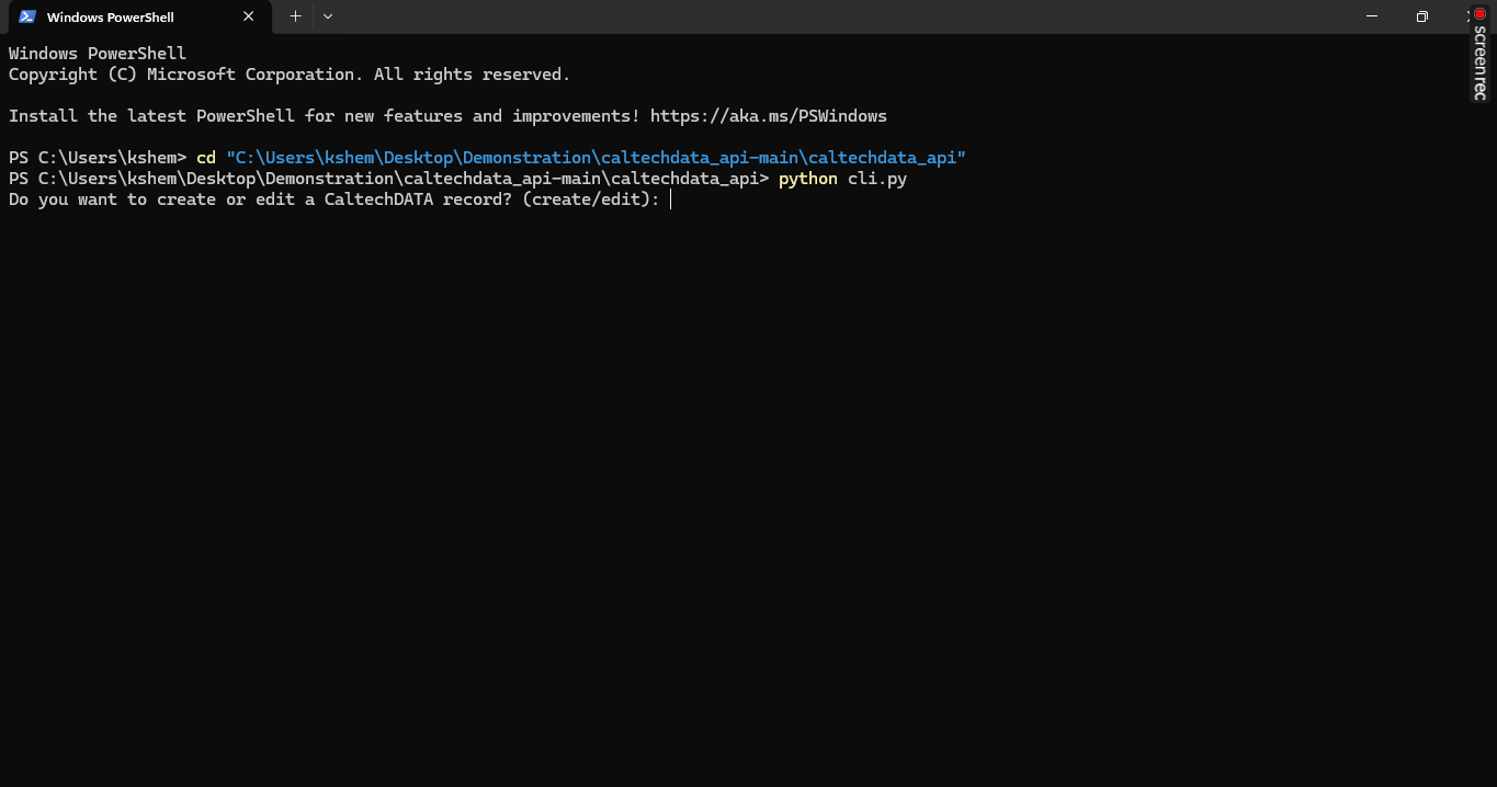 PowerShell interface for cli